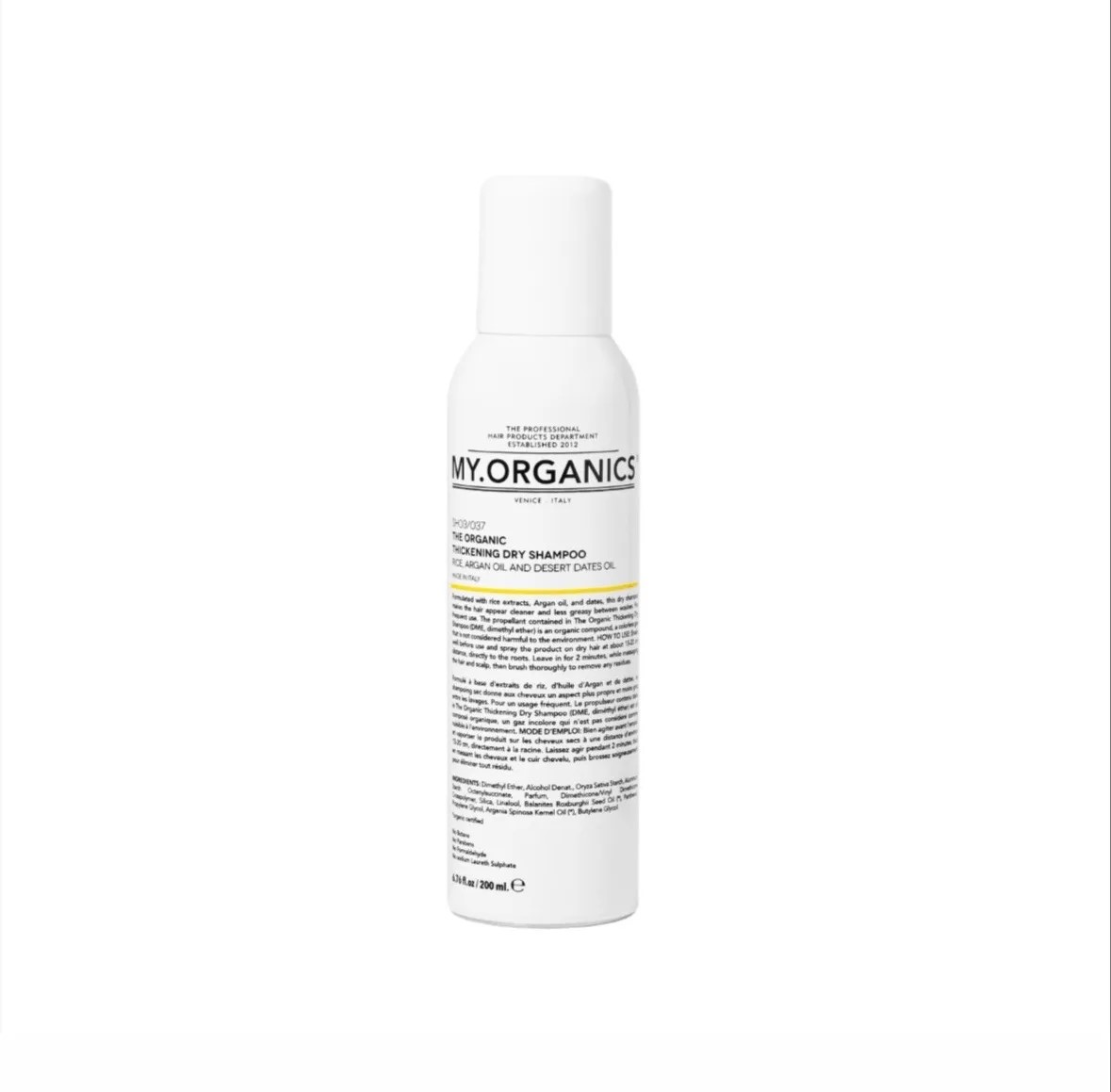 THICKENING DRY SHAMPOO Сухой шампунь уплотняющий 200ml